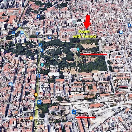 بيت ضيافة Con Terrazza E Vista Su Malfitano